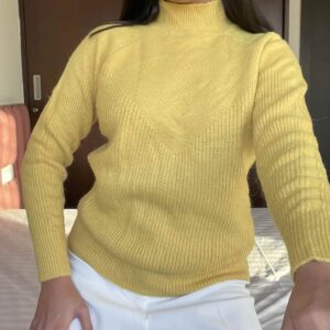 Yellow High-Neck Sweater