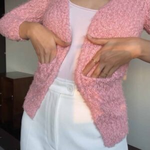 Baby Pink Shrug with Pockets